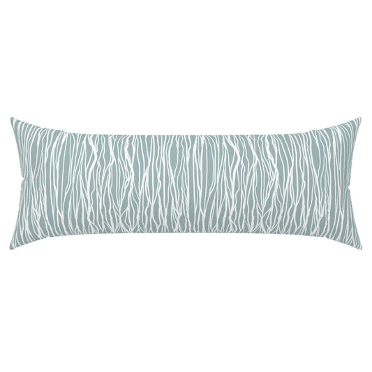 Wetland Reeds Blue 36x14 Lumbar Pillow