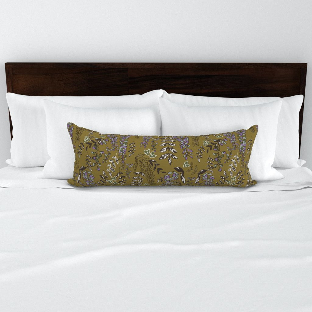 Wisteria Bronze 36 x 14 Lumbar Pillow