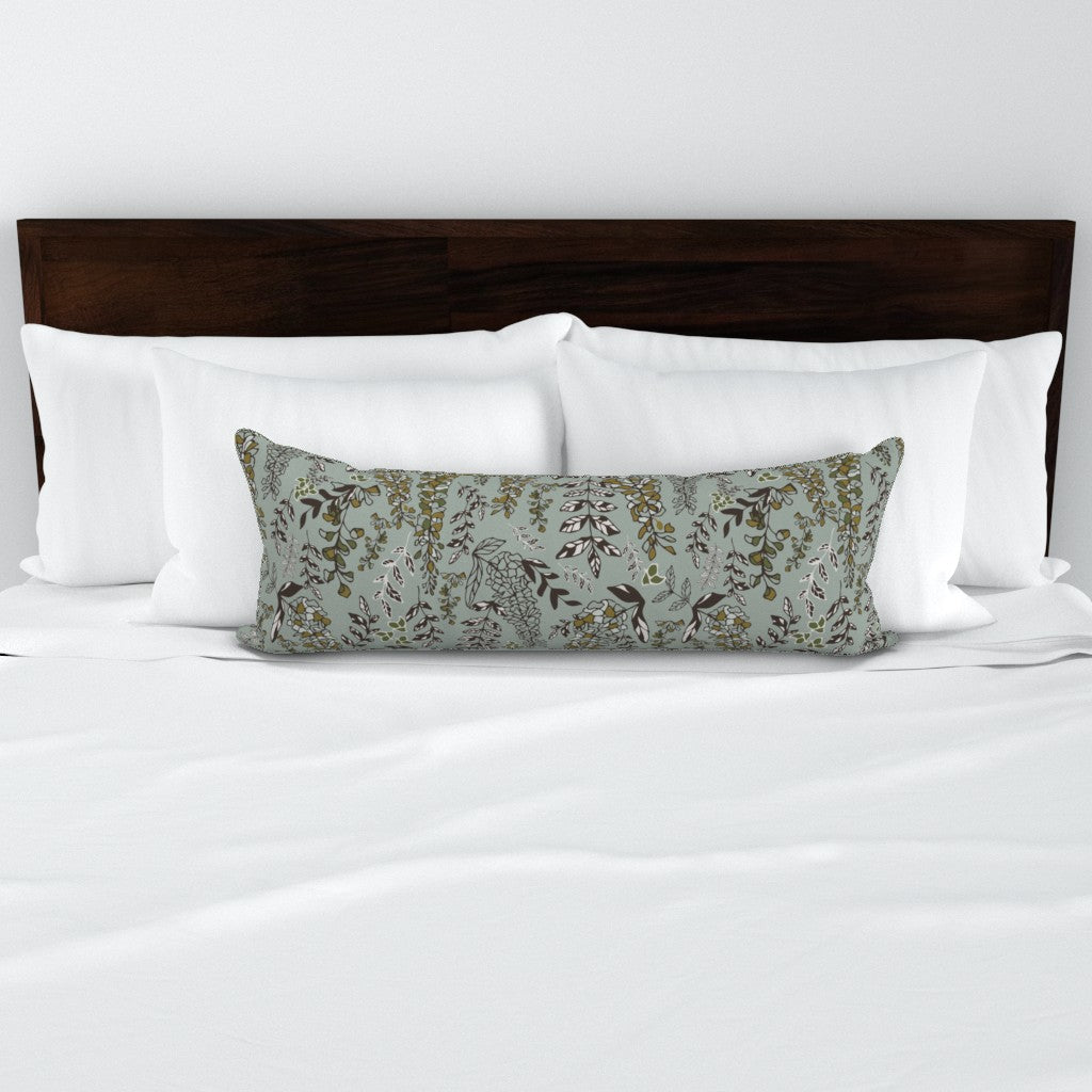 Wisteria Spring Eucalyptus 36"x14" Lumbar Pillow